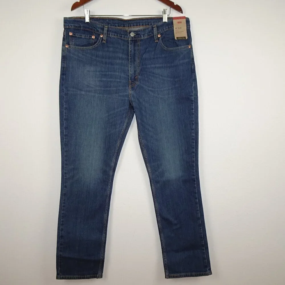 Levi's 511 Slim Jeans Men's Size 40x32 Blue Denim Stretch